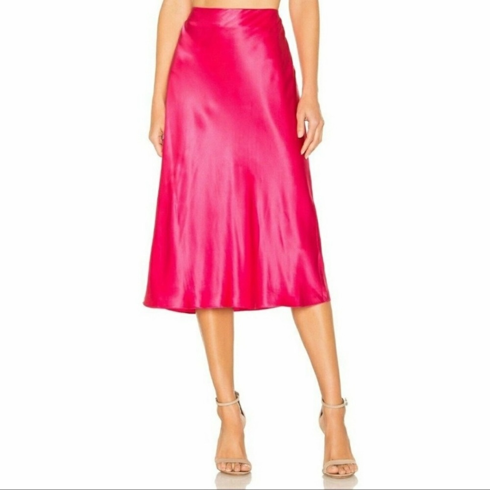 Cinq a Sept Marta Guava Pink Midi Skirt